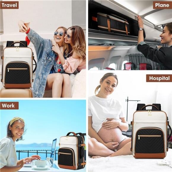 Large Carry On Travel Backpack: Flight Approved 40L Waterproof TSA Personal main image 5